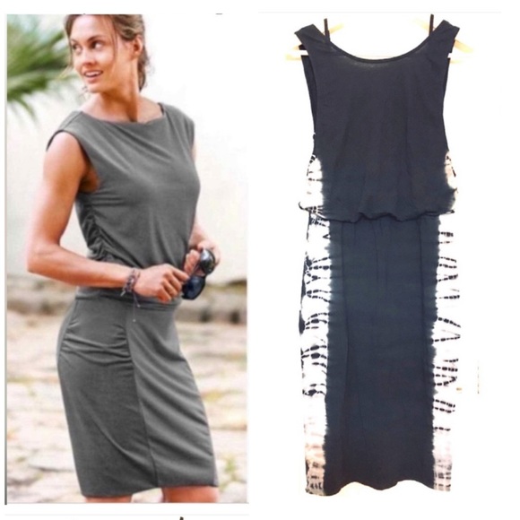 🆕 Splendid Jersey Midi Dress with Double Top Layer. - Picture 2 of 9